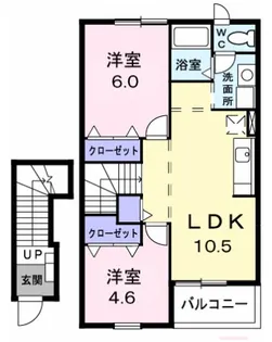 カトレア【2階】の間取り