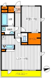 東京都日野市万願寺4【マンション】の間取り
