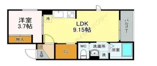 グロウランスあすと長町【2階】の間取り