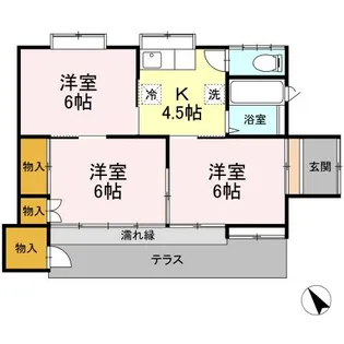 宮城県多賀城市八幡2【一戸建】の間取り