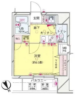 シンシア西早稲田【7階】の間取り