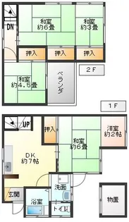 千葉県市川市稲越1【一戸建】の間取り