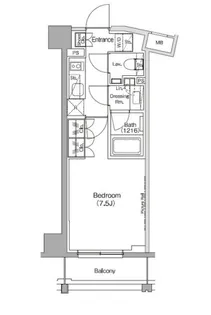 ザ・パークハビオ高円寺レジデンス【8階】の間取り