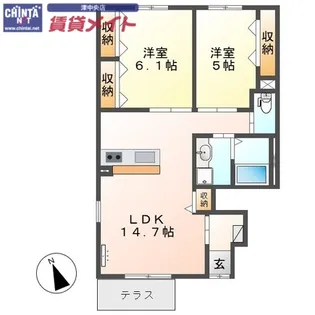 VILLA(ヴィーシャ) A【1階】の間取り