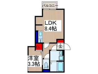 ス-ペリエ【1階】の間取り
