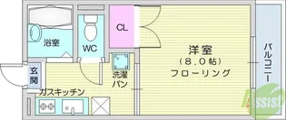 ベルトピア仙台1【2階】の間取り