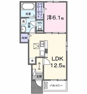 セレニティ コートI【1階】の間取り