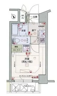 エクセリア旗の台【10階】の間取り