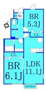 神奈川県横浜市港南区港南台2【アパート】の間取り