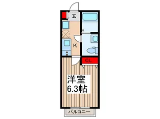 サンライズ若宮【1階】の間取り