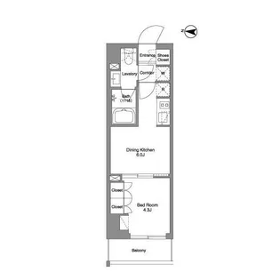 東京都荒川区東日暮里2【マンション】の間取り