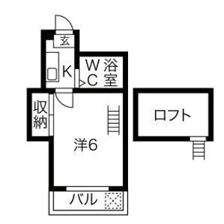 アールイーステージ道徳【2階】の間取り