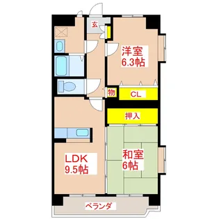 ピュアハウス・K【2階】の間取り