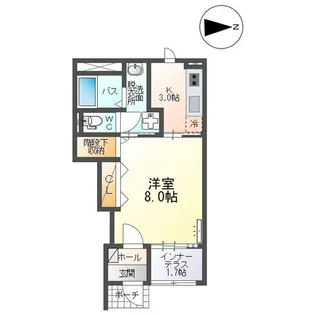 ベルクレスト【1階】の間取り