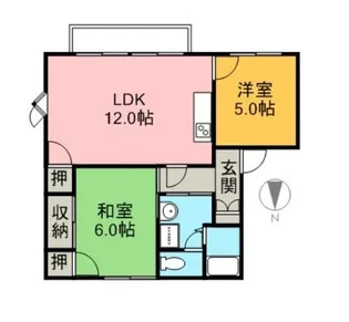 ガーデンハイツSSS 南棟【1階】の間取り