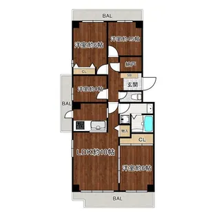 シーアイハイツ和光F棟【5階】の間取り