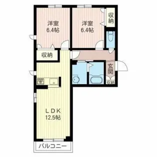 アリスティオ大南【2階】の間取り