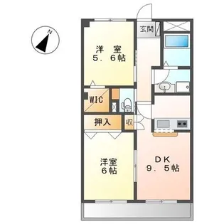 フォンテアベニュー【4階】の間取り