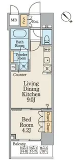 TS COURT日本橋浜町【4階】の間取り