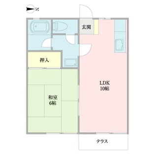 スリーピース六番館【1階】の間取り