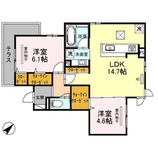 広島県広島市安佐南区中須1【アパート】の間取り