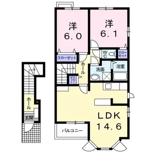 ペアハウスヒロセF【2階】の間取り