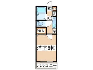 サンブリ-ズB【2階】の間取り