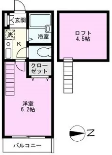 ウエストハイム神明【2階】の間取り