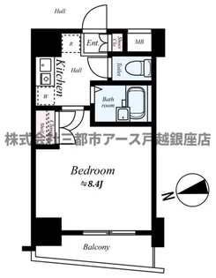 ソアブール品川戸越駅前【4階】の間取り