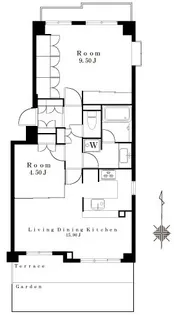 パークハウス二子玉川【1階】の間取り