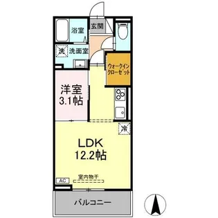 DーROOM太日通【3階】の間取り