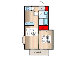 タウンコートさいどC【1階】の間取り