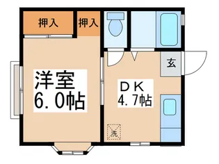 アパート美里【2階】の間取り