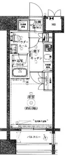 ライジングプレイス川崎【12階】の間取り