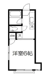 カーサ尾形【1階】の間取り