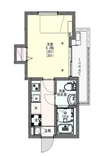 KLEIS新河岸【3階】の間取り
