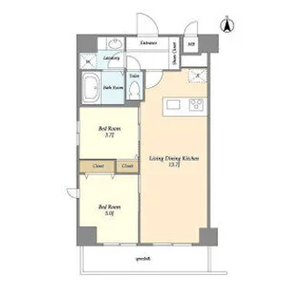 グランカーサ南千住【4階】の間取り