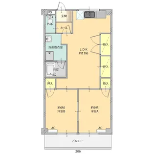 茂木マンション【3階】の間取り