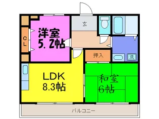 サン・フォレ・ソノダ【6階】の間取り
