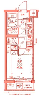 クレヴィスタ横浜大口【5階】の間取り