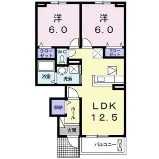 アバンダント・ライフ D【1階】の間取り