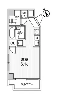 コスモリード人形町【2階】の間取り