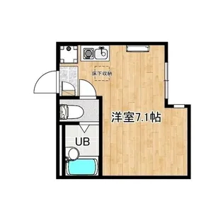 フロンティアアパートメント菊名V【1階】の間取り