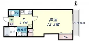 ブラン・ヴェール【2階】の間取り