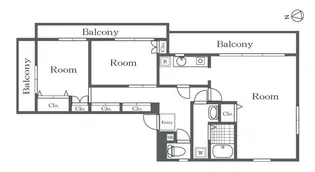 エトワール目黒本町【4階】の間取り