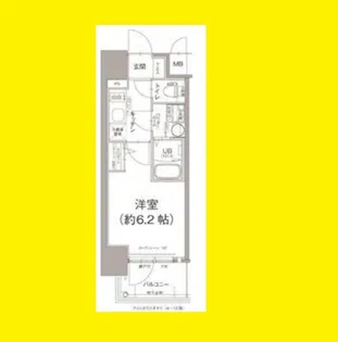 エスリード大阪デュアルゲート【13階】の間取り