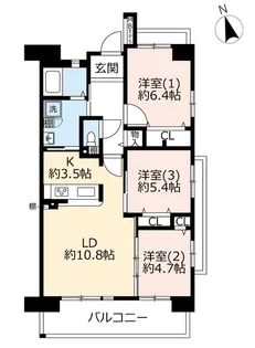 URプロムナード東伏見【5階】の間取り
