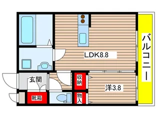 ヴィラコンフォ-ト箕面【2階】の間取り