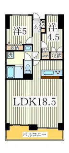 クレセントコートおおたかの森【5階】の間取り