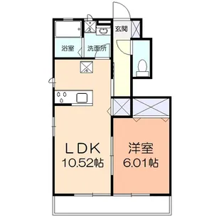 カーサ ラシュレ【1階】の間取り